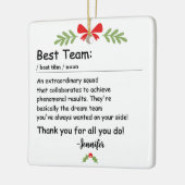 Beste Team Definition werknemer waardering Custom Keramisch Ornament (Links)