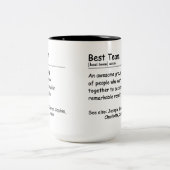 Beste Team Definition werknemer waardering Custom Tweekleurige Koffiemok (Center)