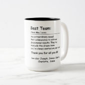 Beste Team Definition werknemer waardering Custom Tweekleurige Koffiemok (Voorkant rechts)