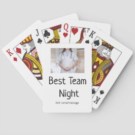 Beste team nacht voeg foto naam tekst medische art pokerkaarten