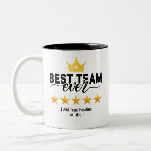 Beste Team Ooit   Aangepaste Naam of Functie Tweek Tweekleurige Koffiemok
