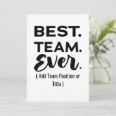 Beste team ooit, aangepaste naam of taak (Staand voorkant)