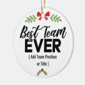 Beste team ooit | Aangepaste naam of taak Keramisch Ornament (Links)