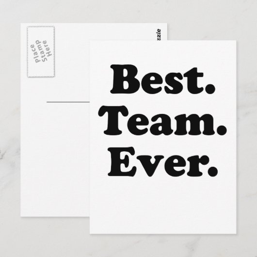 Beste team ooit briefkaart (Voorkant / Achterkant)