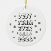Beste Team Ooit Collega Keramisch Ornament (Voorkant)