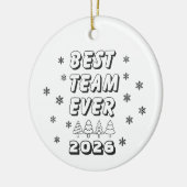 Beste Team Ooit Collega Keramisch Ornament (Links)