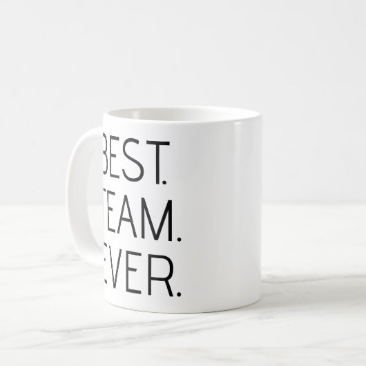 Beste team ooit - Gepersonaliseerde foto van het K Koffiemok (Voorkant links)