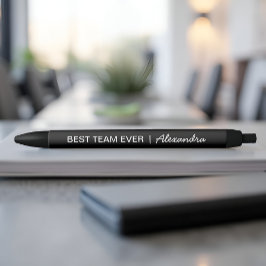 Beste Team Ooit Gepersonaliseerde Waardering voor  Zwarte Inkt Pen