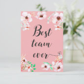 Beste team ooit Kantoor teamwork Motiverende quote Bedankkaart (Staand voorkant)