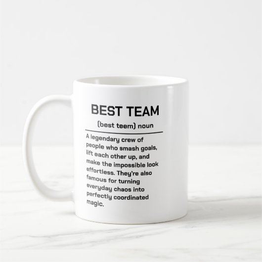 Beste Team Ooit | Leuke Moderne Team Erkenning Koffiemok (Links)
