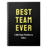 Beste Team Ooit Medewerker Teamwork Gift Notitieboek (Voorkant)