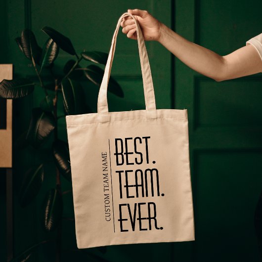 Beste team ooit tas, waardering voor werknemers op tote bag