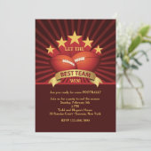 Beste Team Voetbal Feest Uitnodiging (Staand voorkant)