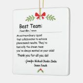 Beste Teamdefinitie Aangepaste Foto Kerstmis Keramisch Ornament (Links)