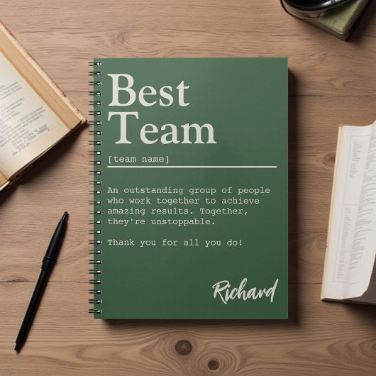 Beste Teamdefinitie Elegant Gepersonaliseerd Teamw Notitieboek