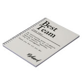 Beste teamdefinitie  teamgeest notitieboek (Linkerzijde)