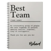 Beste teamdefinitie  teamgeest notitieboek (Voorkant)