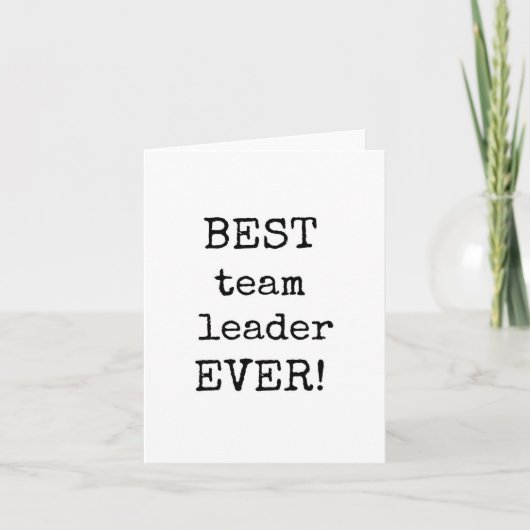 Beste teamleider Boss Waardering Kaart (Voorkant)