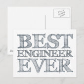 Beste technicus ooit briefkaart (Voorkant / Achterkant)