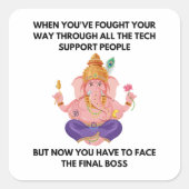 Beste technische ondersteuning vierkante sticker (Voorkant)