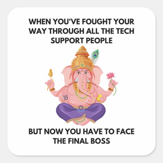 Beste technische ondersteuning vierkante sticker (Voorkant)