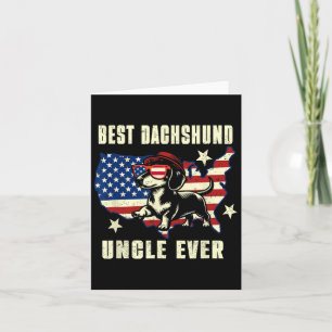 Beste teckel oom ooit Amerikaanse vlag 4 juli Kaart