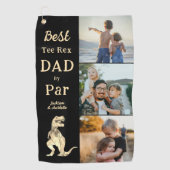 Beste Tee Rex Papa door Par 3 Foto Grappig Golfhanddoek (Voorkant)