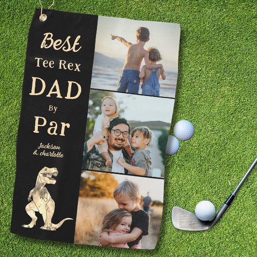 Beste Tee Rex Papa door Par 3 Foto Grappig Golfhanddoek