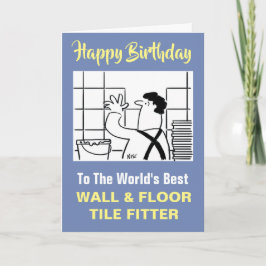 Beste Tegel ter wereld Fitter Happy Birthday Kaart