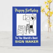 Beste Teken Schrijver of Teken Maker Kaart (Gele Bloem)