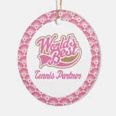 Beste Tennis Partner Gift Ornament van de Wereld (Links)