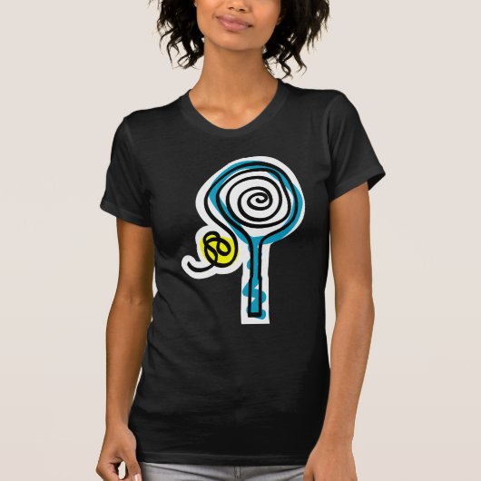 Beste tennisracket string t-shirt voor vrouwen (Voorkant)