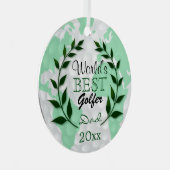 Beste ⛳ ter wereld - Personaliseren | DIY Text Cer Metalen Ornament (Voorkant Rechts)