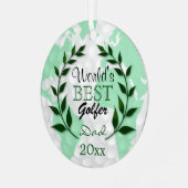 Beste ⛳ ter wereld - Personaliseren | DIY Text Cer Metalen Ornament (Voorkant links)
