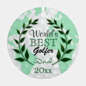 Beste ⛳ ter wereld - Personaliseren | DIY Text Cer Metalen Ornament (Achterkant)