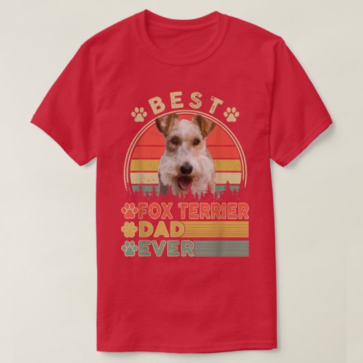 Beste Terrier Vader Ooit Fox Terrier Liefhebber Ho T-shirt (Design voorkant)