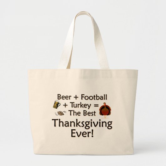 Beste Thanksgiving ooit Grote Tote Bag (Voorkant)