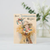 Beste Thanksgiving wenst  kind Feestdagenkaart (Staand voorkant)