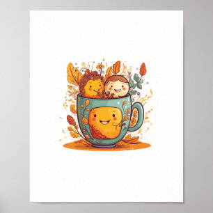 beste thee,beste vriendin, schattig, thema thee poster