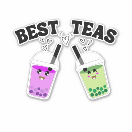 Beste thee, Matcha bubble tea Sticker (Voorkant)