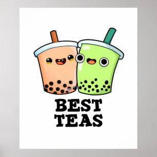 Beste Theeën Grappige Beste Vrienden Boba Thee PUn Poster