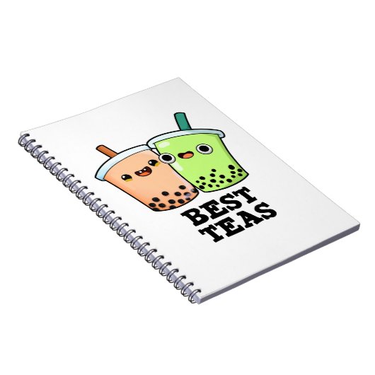 Beste Theeën Grappige Beste Vrienden Boba Thee Sta Notitieboek (Rechterzijde)