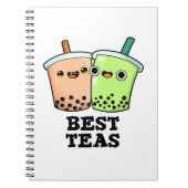 Beste Theeën Grappige Beste Vrienden Boba Thee Sta Notitieboek (Voorkant)