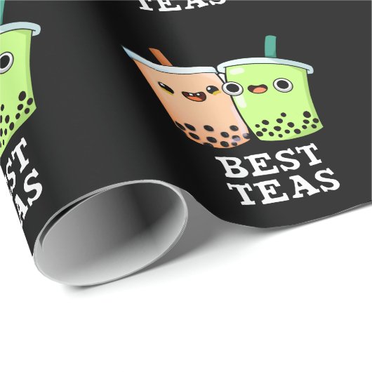 Beste Theeën Grappige Beste Vrienden Boba Thee Sto Cadeaupapier (Rol Hoek)