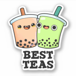 Beste Thees Grappige Besties Boba Theepin Sticker