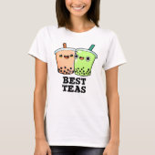 Beste Thees Grappige Besties Boba Theepin T-shirt (Voorkant)