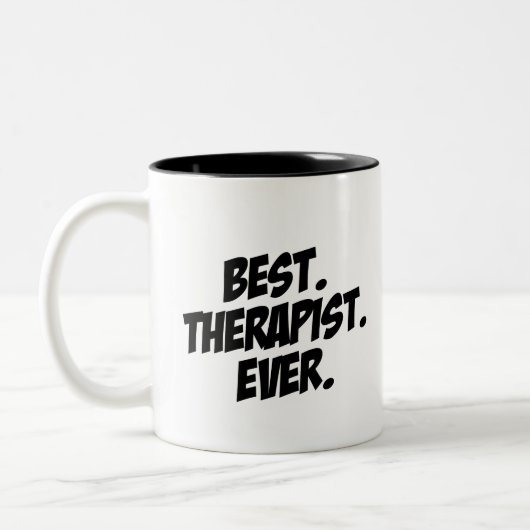 Beste Therapist Ever Tweekleurige Koffiemok (Links)
