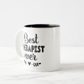 Beste Therapist Ever Tweekleurige Koffiemok (Voorkant links)
