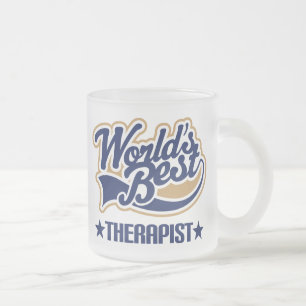 Beste therapist in de wereld matglas koffiemok