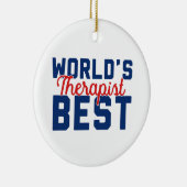 Beste Therapist ter wereld Keramisch Ornament (Rechts)
